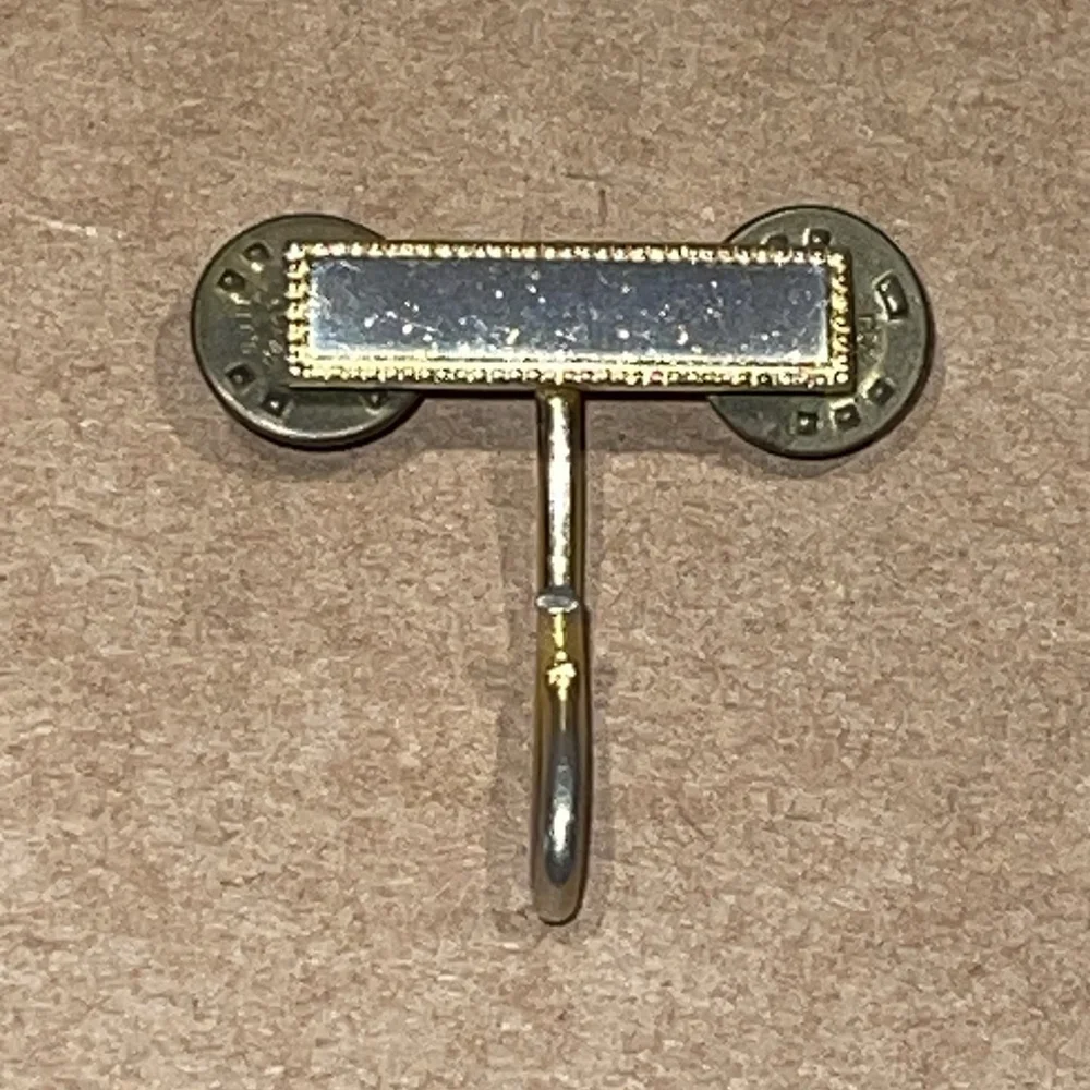 Vtg Military Men's Rectangle Lapel Pin with‎ Hook and Box (circa 1960s-1970s)